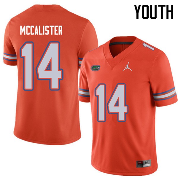 Jordan Brand Youth #14 Alex McCalister Florida Gators College Football Jersey Orange